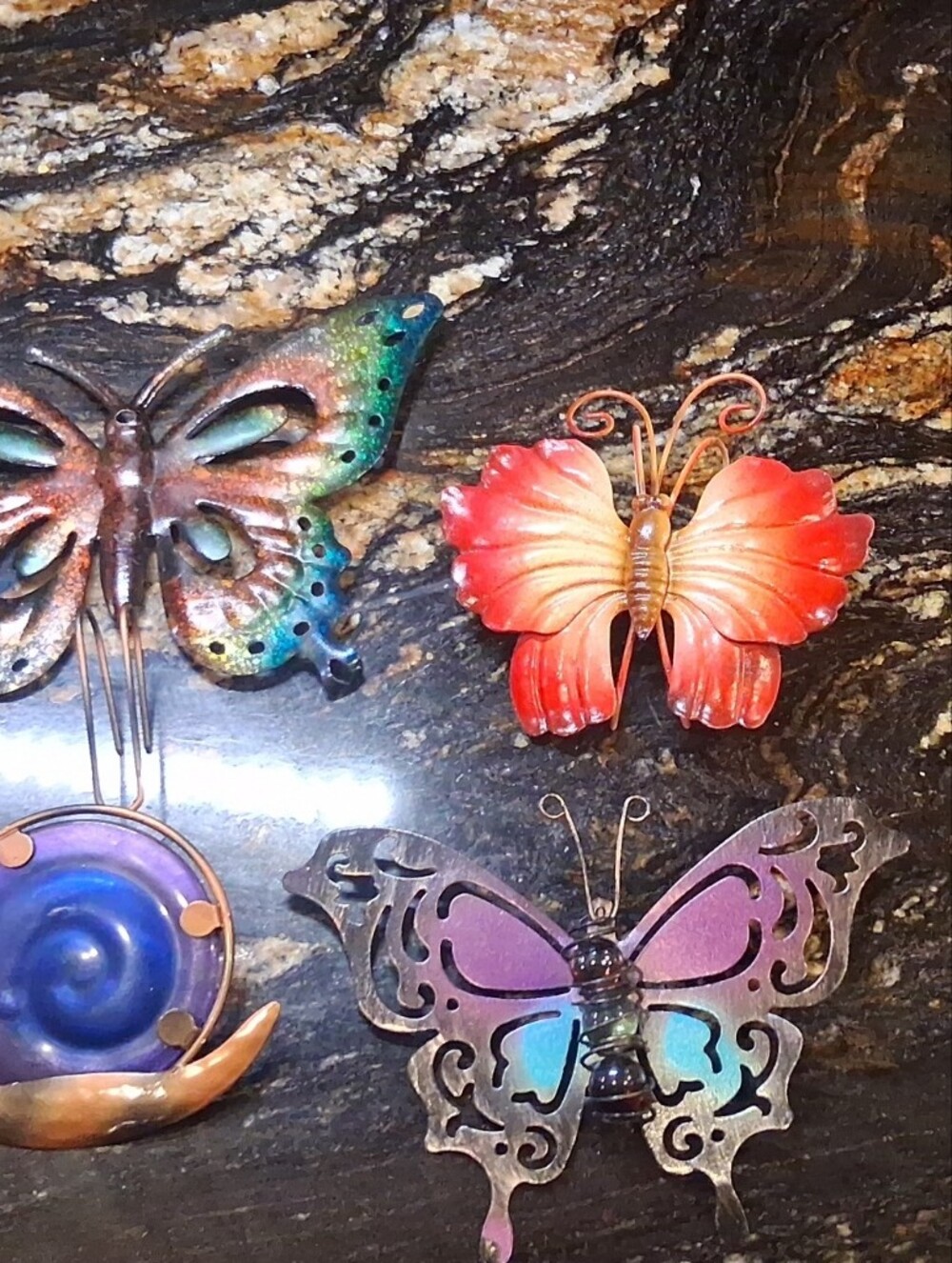 Colorful Butterfly and Floral Wall Accents - Assorted Bright Colors